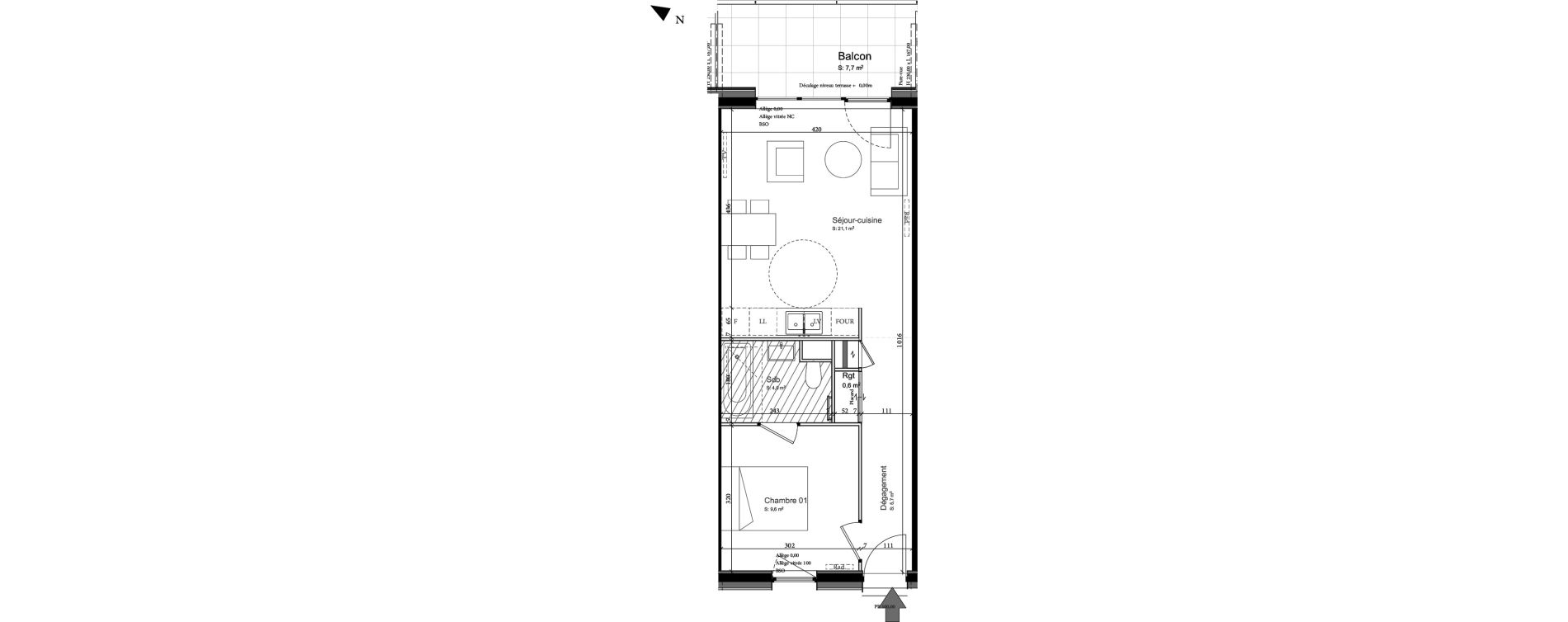 Appartement T2 de 41,00 m2 &agrave; Nancy Grand coeur