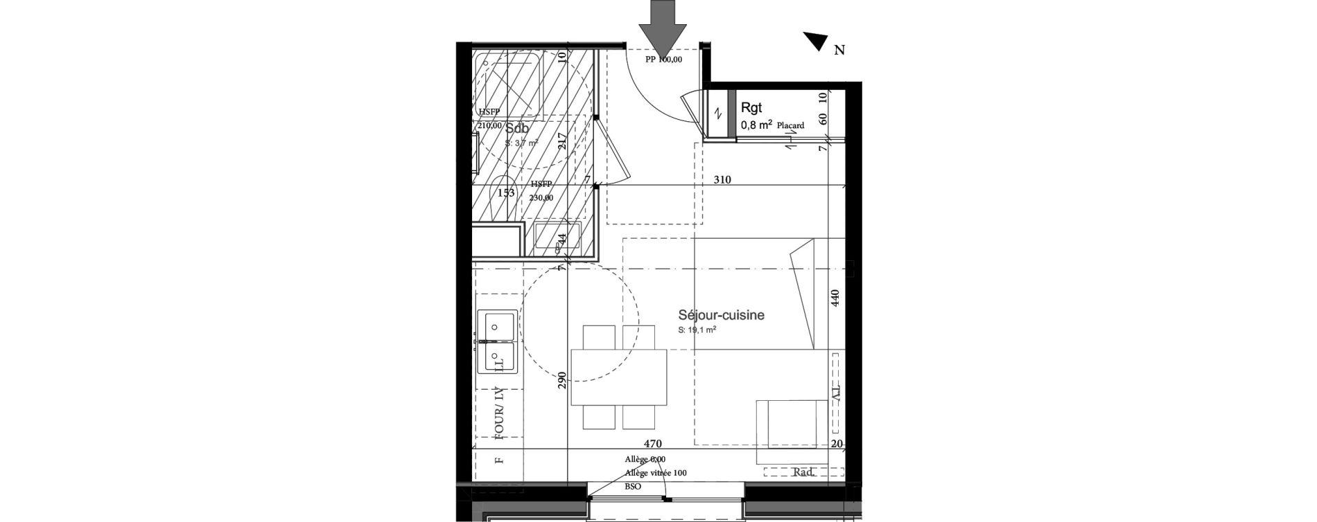 Appartement T1 de 24,30 m2 &agrave; Nancy Grand coeur