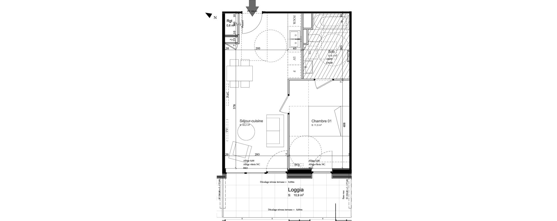 Appartement T2 de 40,40 m2 &agrave; Nancy Grand coeur