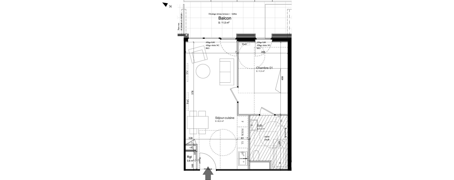 Appartement T2 de 39,90 m2 &agrave; Nancy Grand coeur
