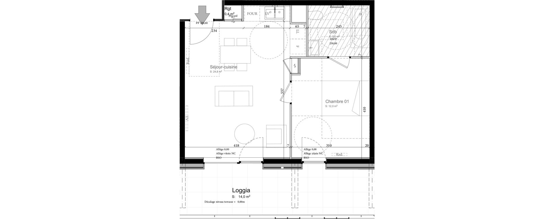 Appartement T2 de 42,20 m2 &agrave; Nancy Grand coeur