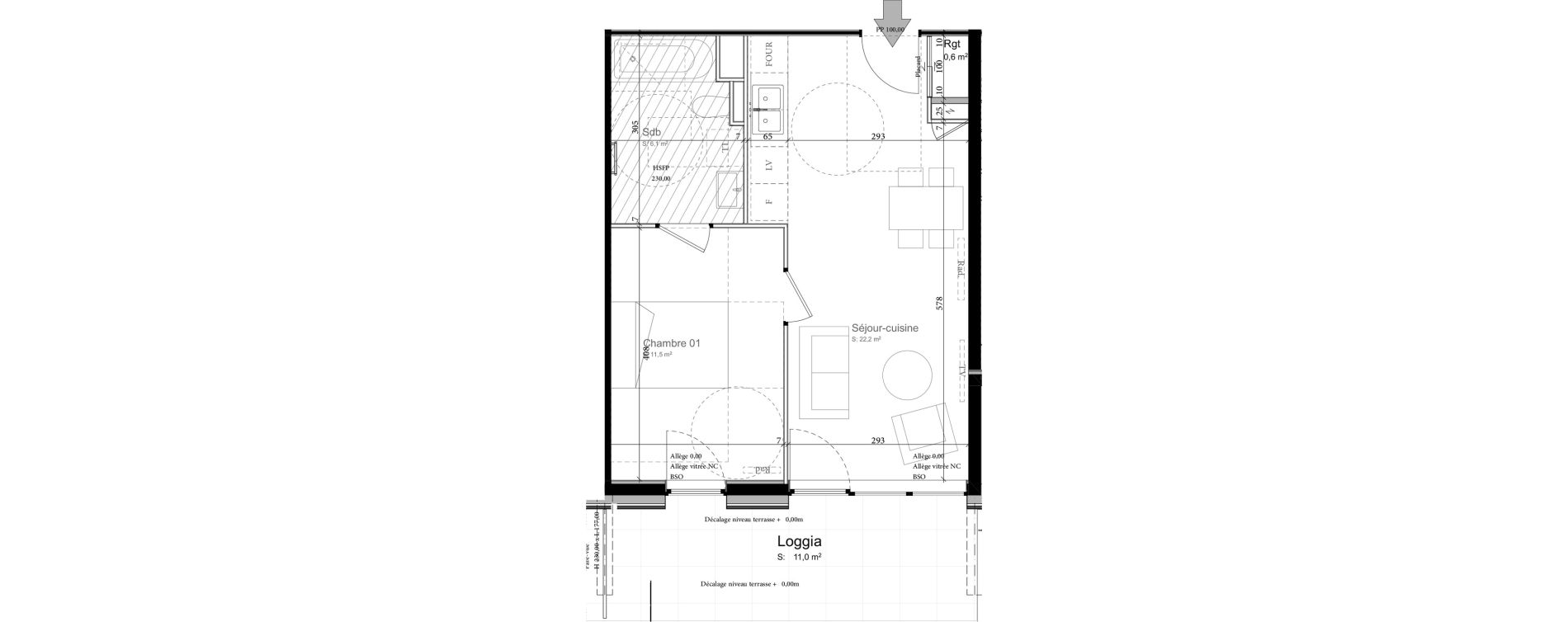 Appartement T2 de 40,40 m2 &agrave; Nancy Grand coeur