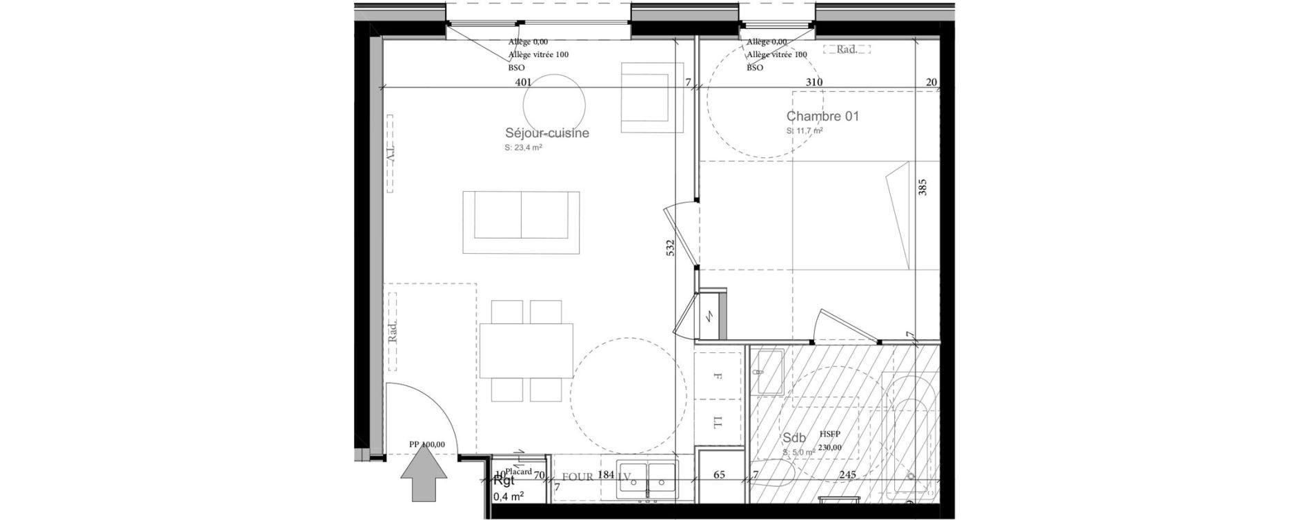 Appartement T2 de 40,50 m2 &agrave; Nancy Grand coeur