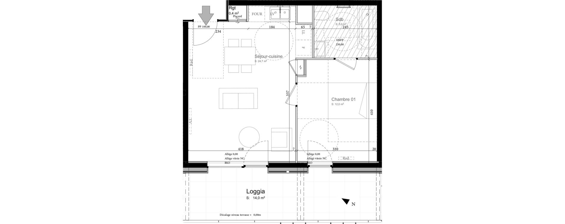 Appartement T2 de 42,10 m2 &agrave; Nancy Grand coeur