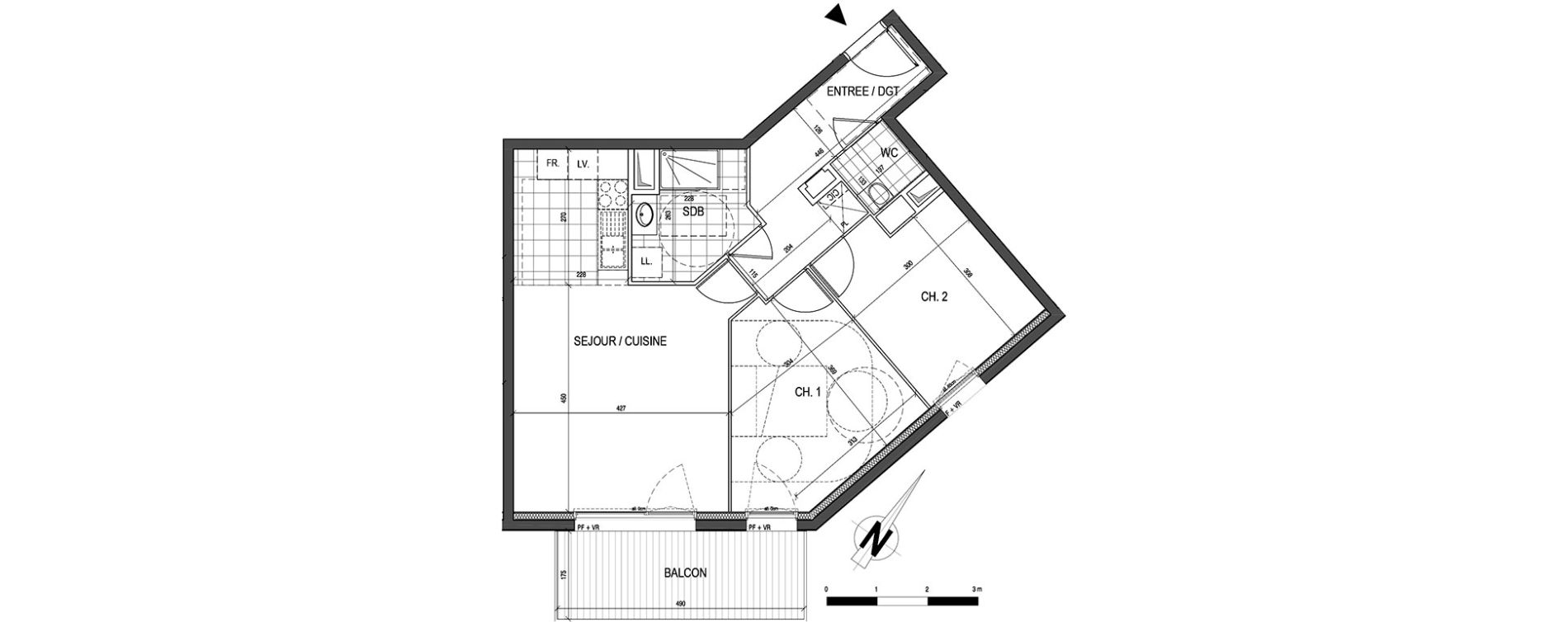 Appartement T3 de 63,66 m2 &agrave; Nancy Nancy bonsecours