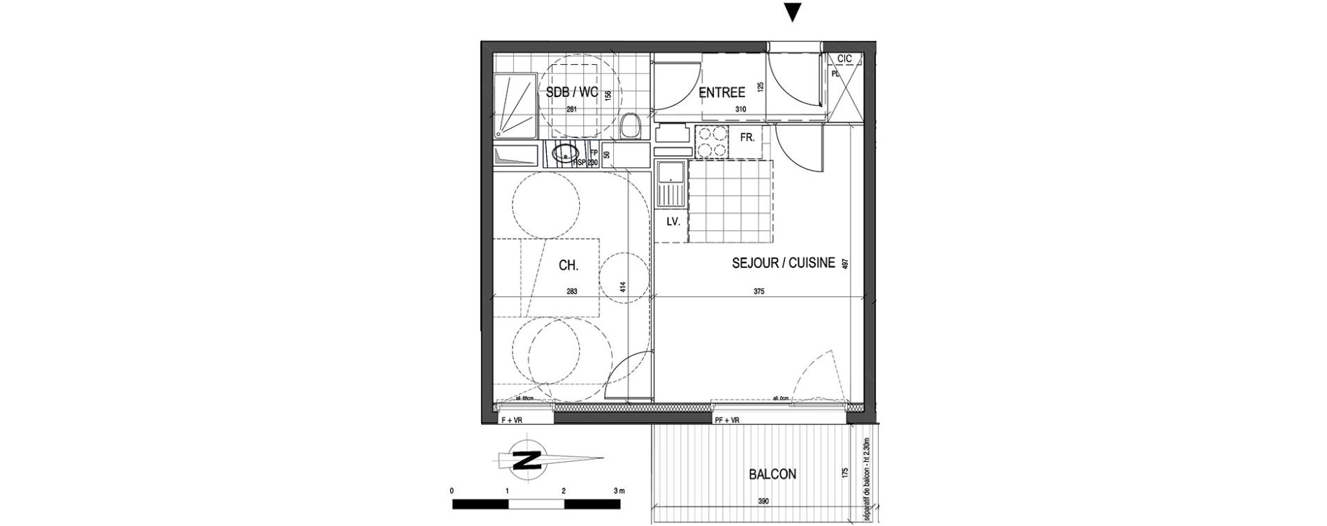 Appartement T2 de 39,49 m2 &agrave; Nancy Nancy bonsecours
