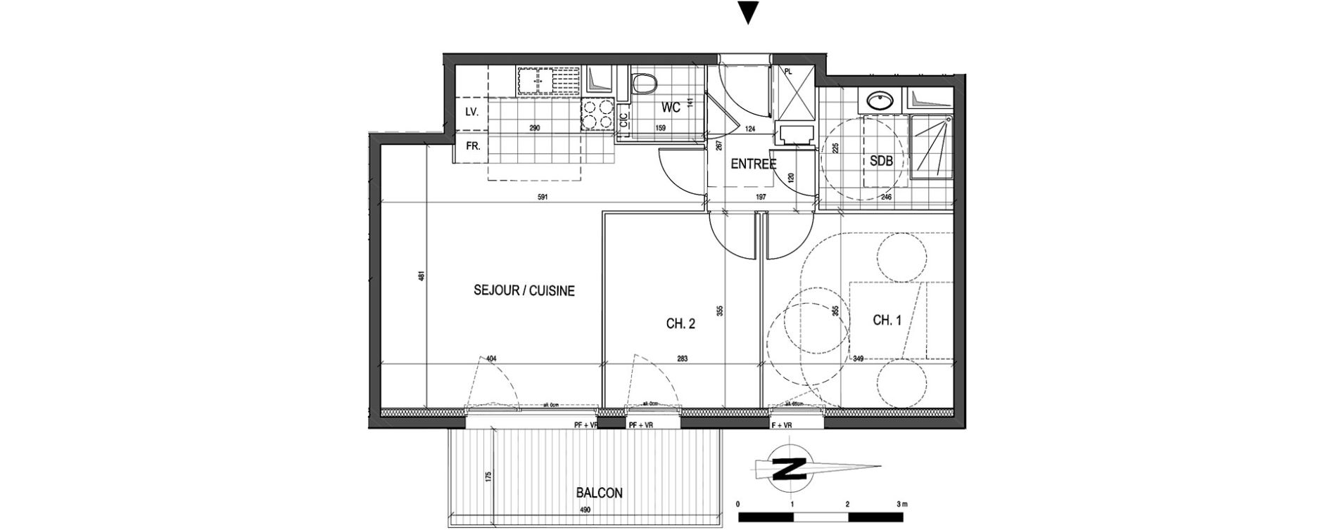 Appartement T3 de 60,12 m2 &agrave; Nancy Nancy bonsecours