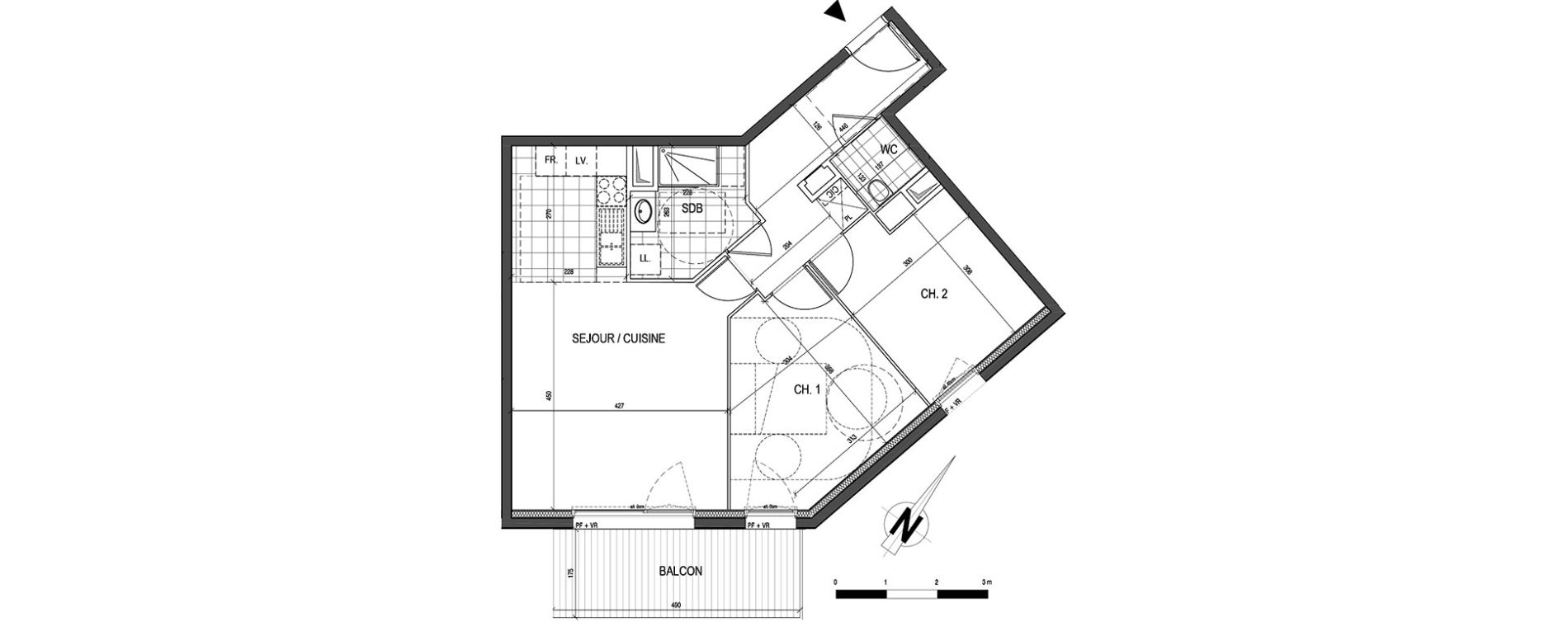 Appartement T3 de 63,66 m2 &agrave; Nancy Nancy bonsecours