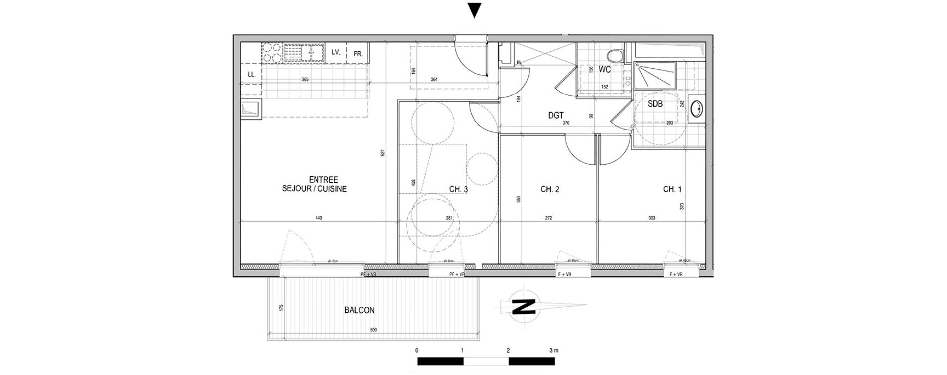 Appartement T4 de 78,95 m2 &agrave; Nancy Nancy bonsecours