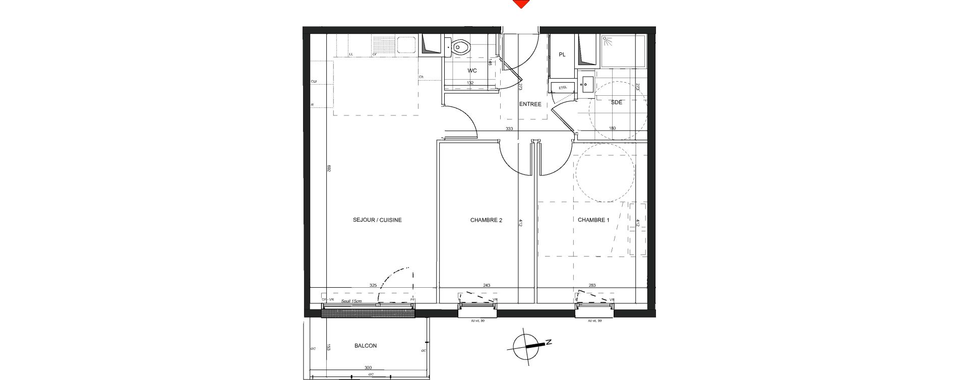 Appartement T3 de 57,17 m2 &agrave; Nancy Charles iii