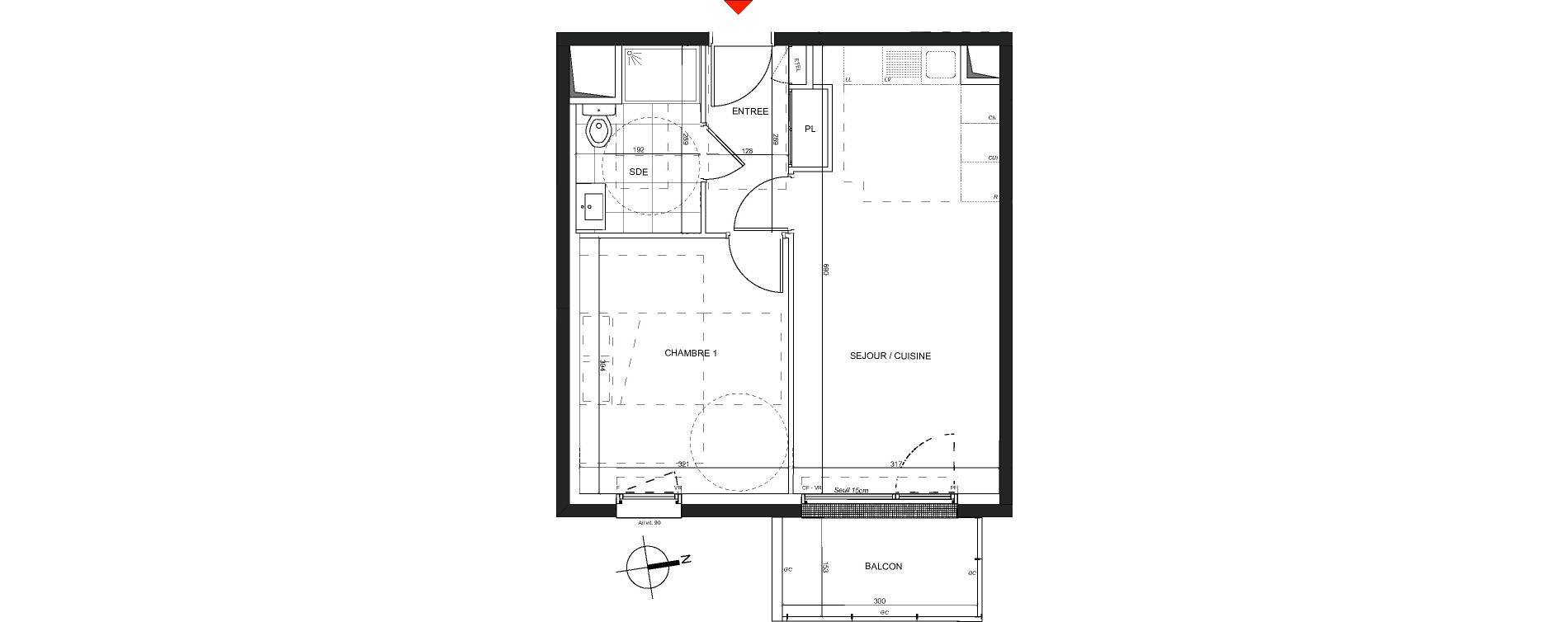Appartement T2 de 42,56 m2 &agrave; Nancy Charles iii