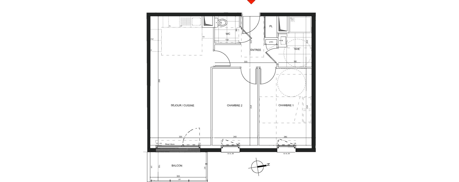 Appartement T3 de 57,17 m2 &agrave; Nancy Charles iii