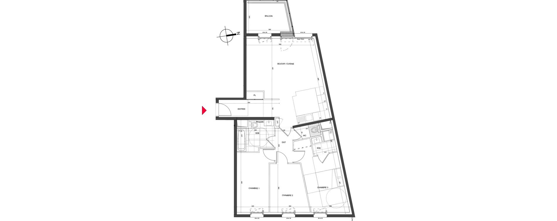 Appartement T4 de 86,04 m2 &agrave; Nancy Charles iii