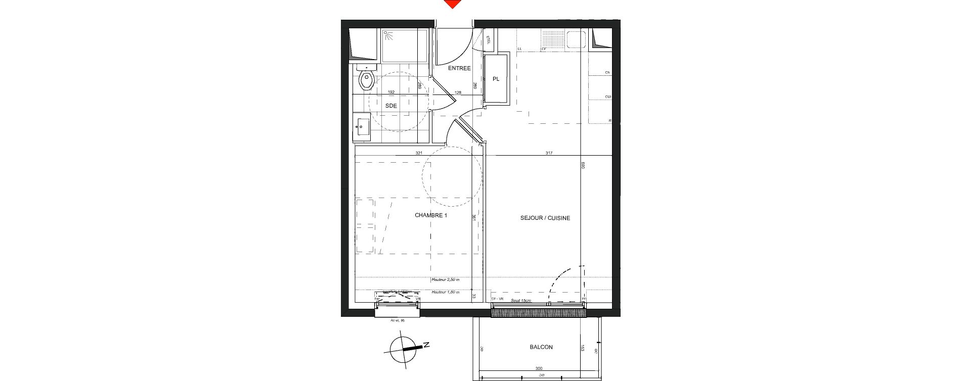 Appartement T2 de 41,26 m2 &agrave; Nancy Charles iii