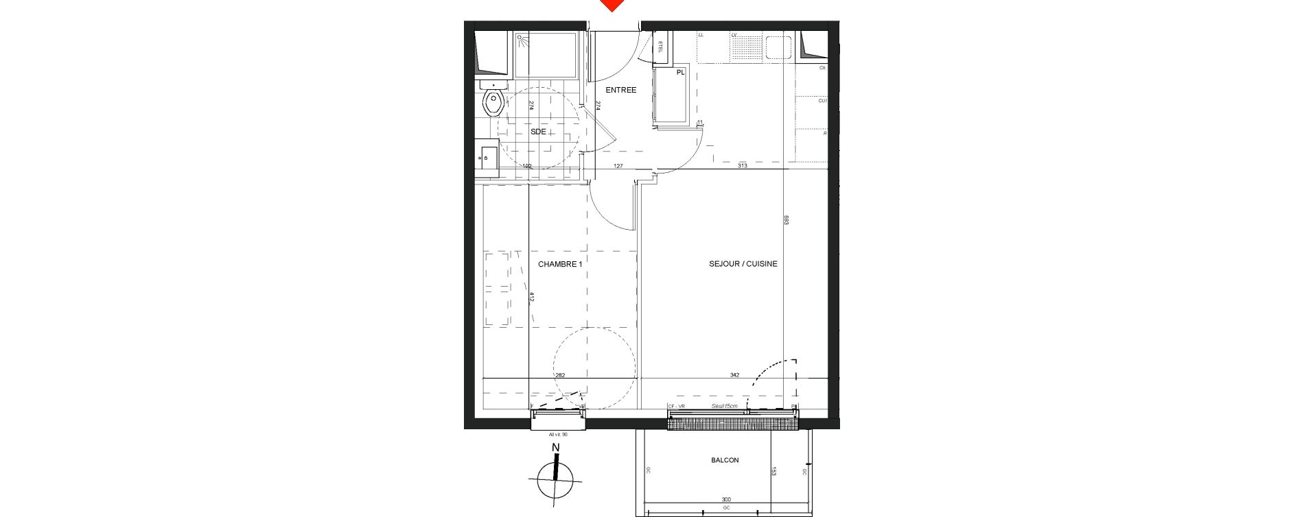 Appartement T2 de 41,99 m2 &agrave; Nancy Charles iii