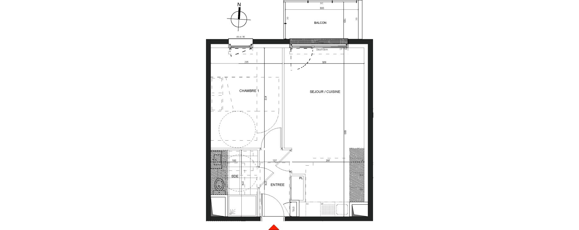 Appartement T2 de 41,54 m2 &agrave; Nancy Charles iii