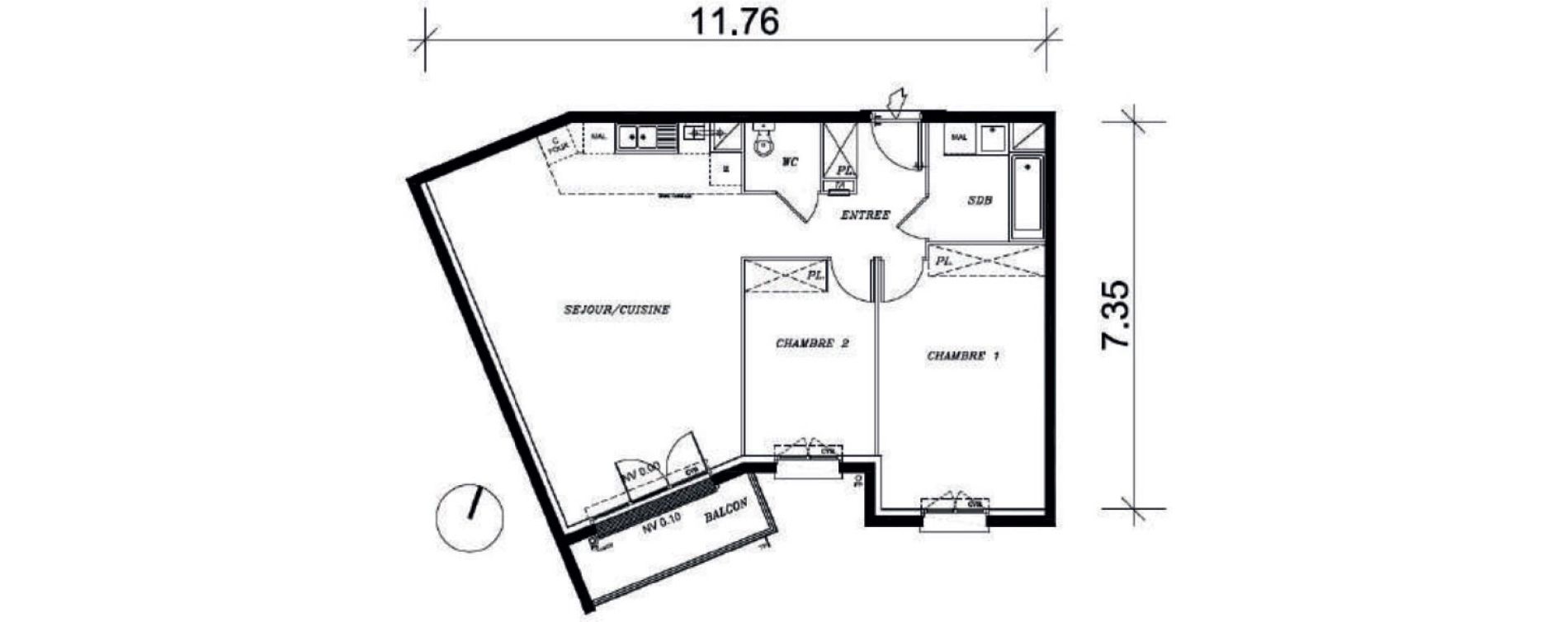 Appartement T3 de 71,11 m2 &agrave; Nancy Marcel brot