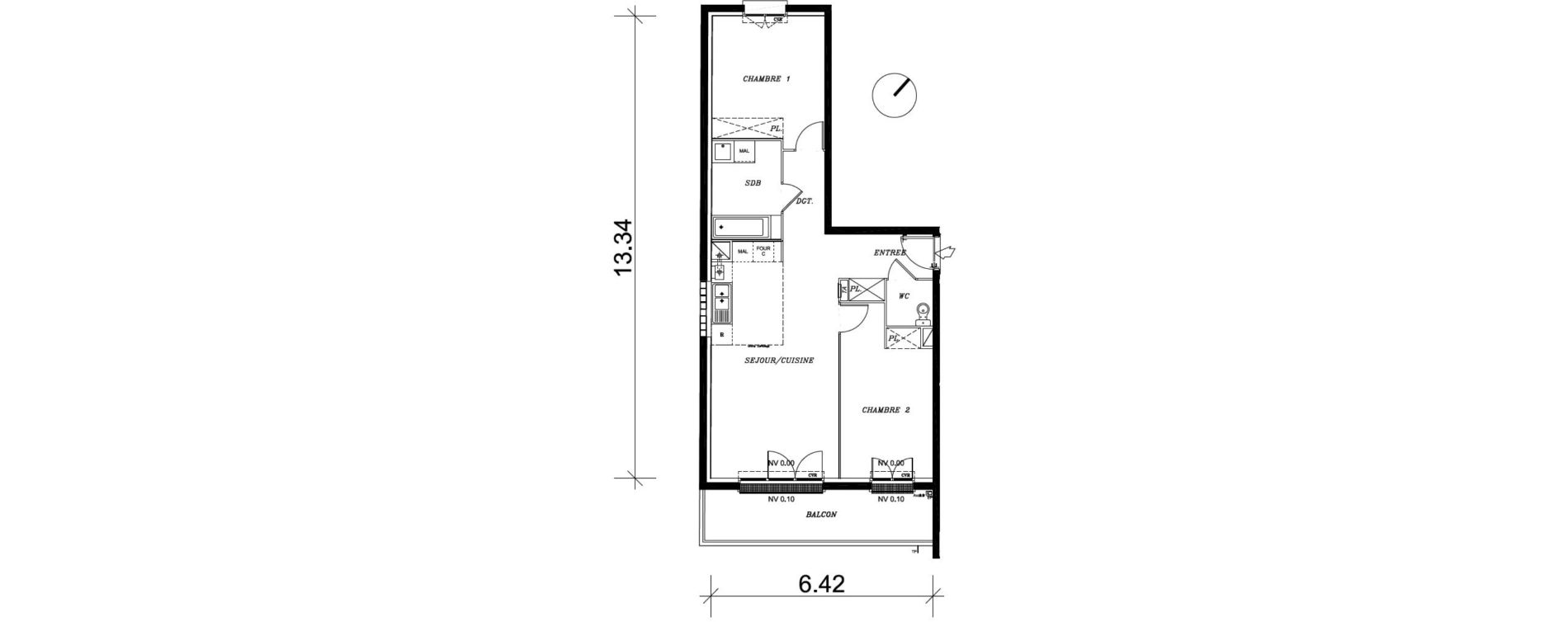 Appartement T3 de 63,89 m2 &agrave; Nancy Marcel brot