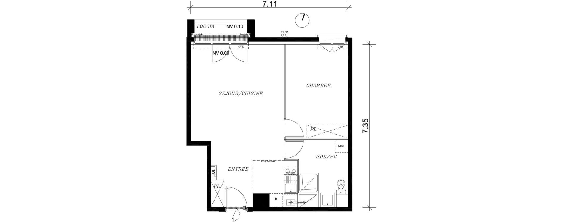 Appartement T2 de 47,75 m2 &agrave; Nancy Marcel brot