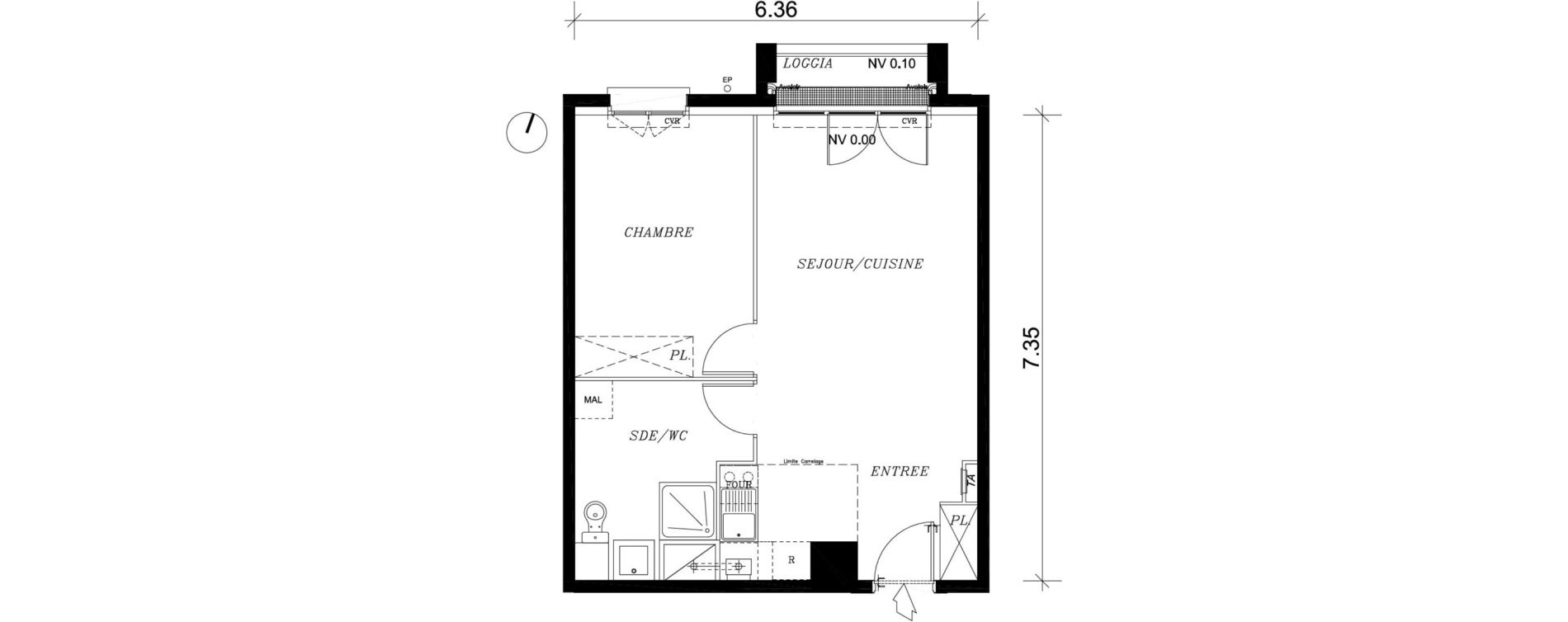 Appartement T2 de 44,97 m2 &agrave; Nancy Marcel brot