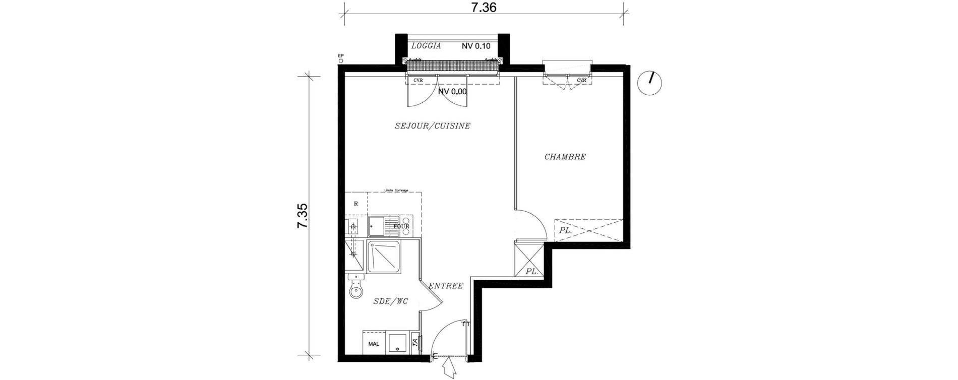 Appartement T2 de 42,63 m2 &agrave; Nancy Marcel brot