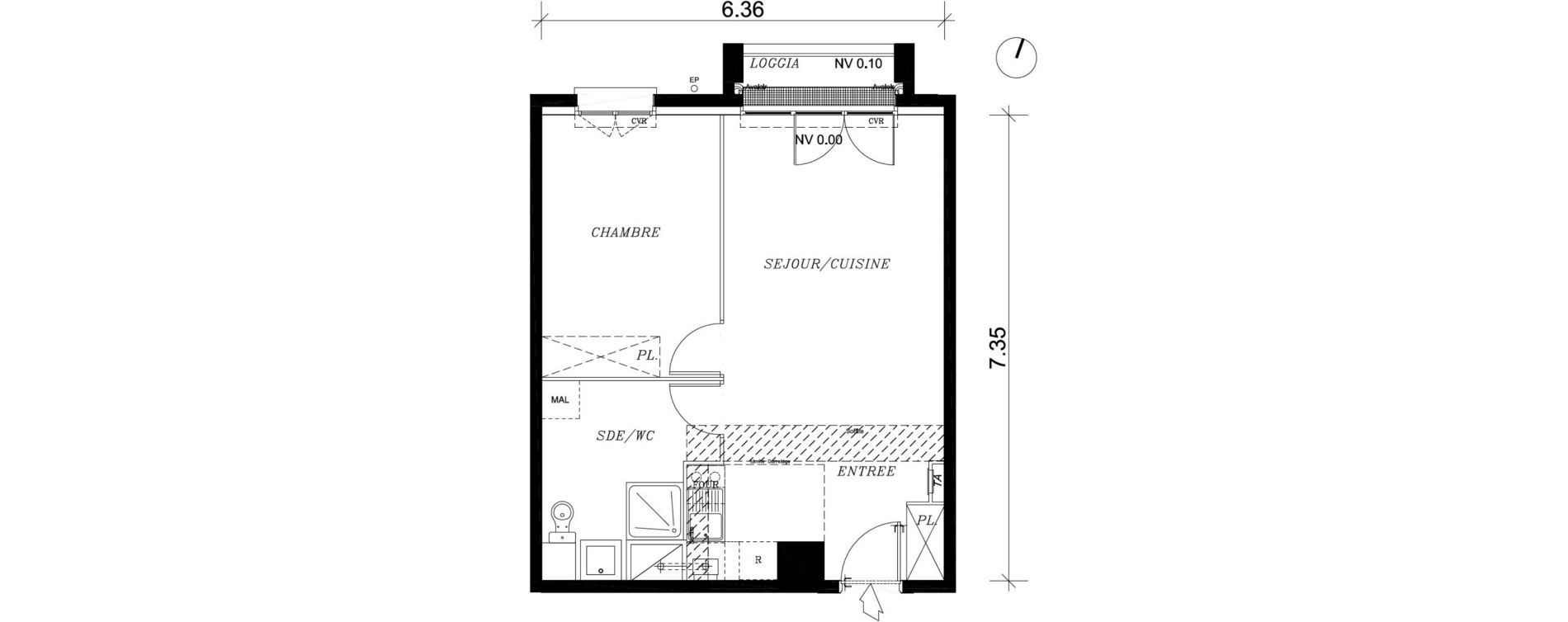 Appartement T2 de 44,97 m2 &agrave; Nancy Marcel brot