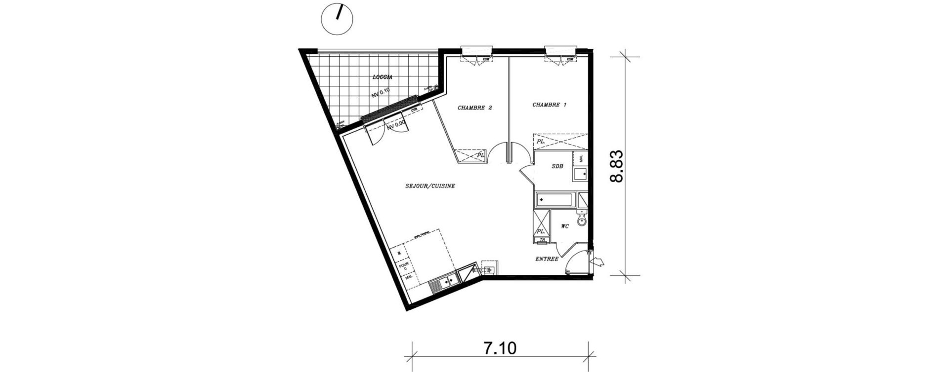 Appartement T3 de 70,81 m2 &agrave; Nancy Marcel brot