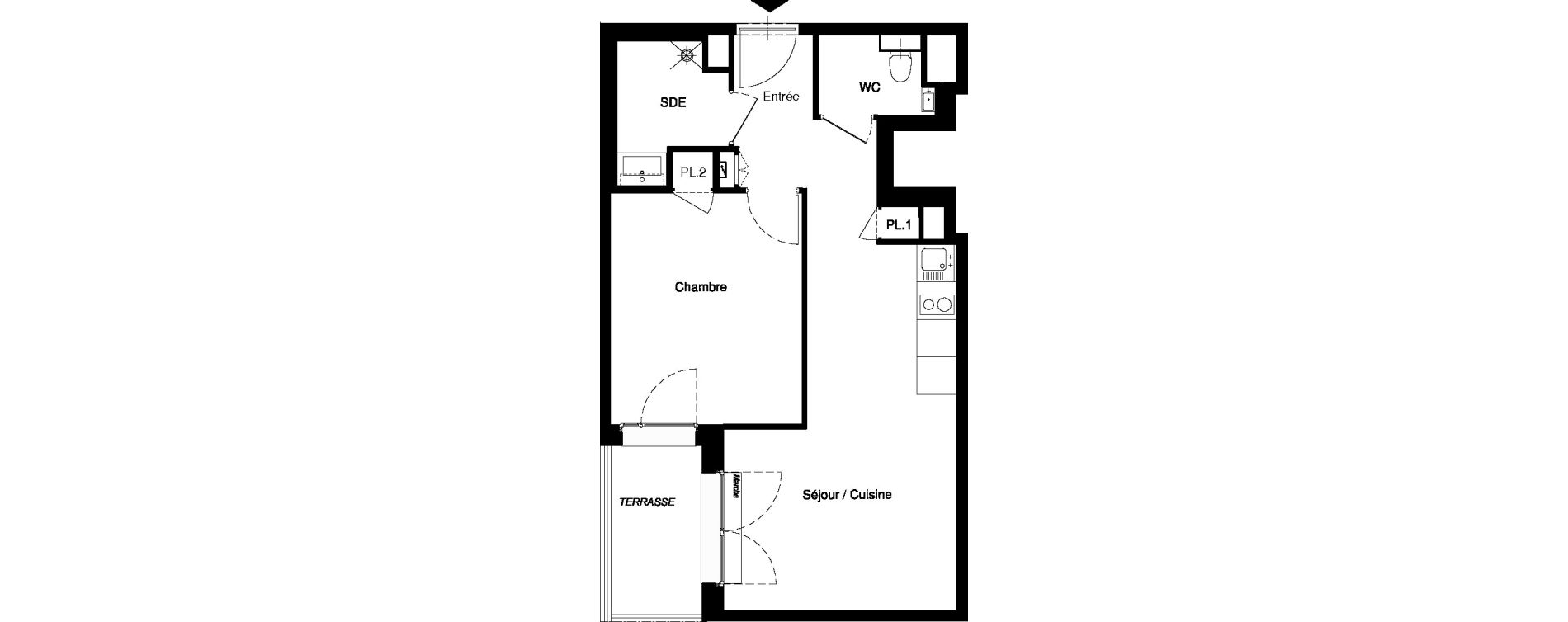 Appartement T2 de 42,14 m2 &agrave; Nancy Rives de meurthe