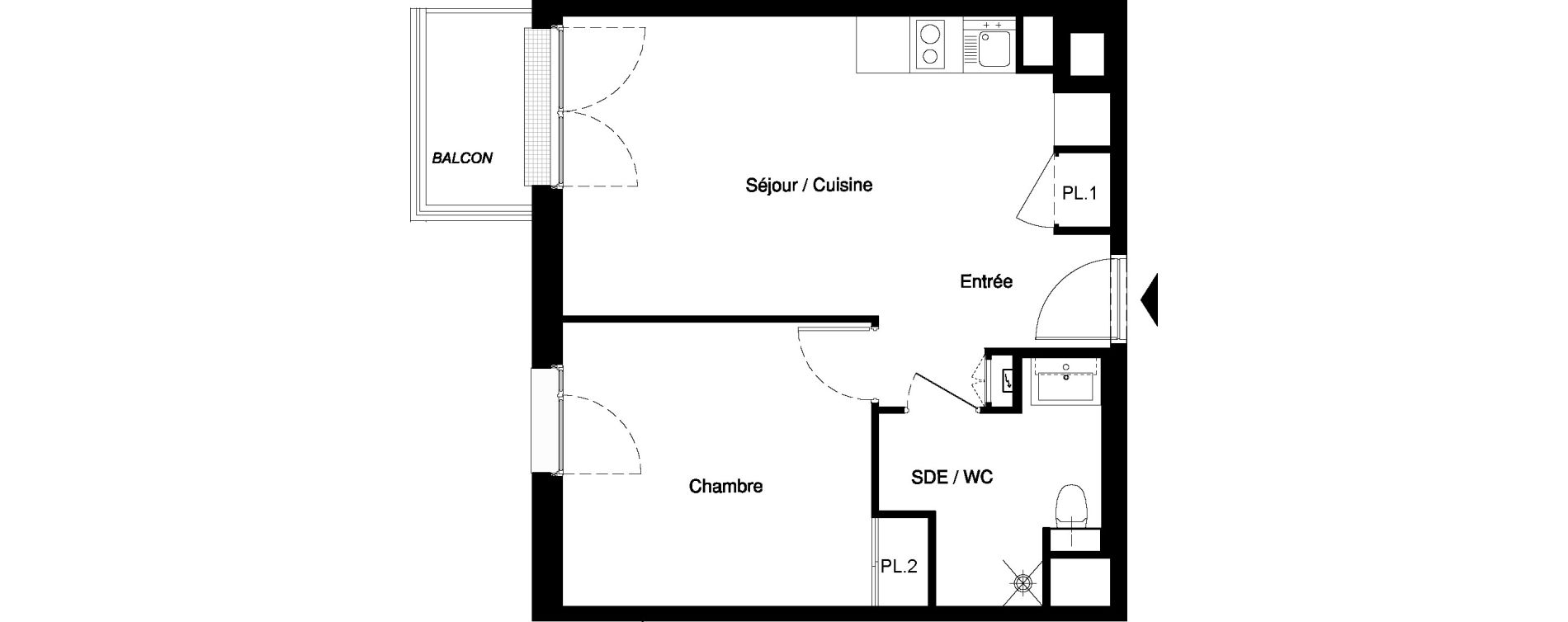 Appartement T2 de 39,48 m2 &agrave; Nancy Rives de meurthe