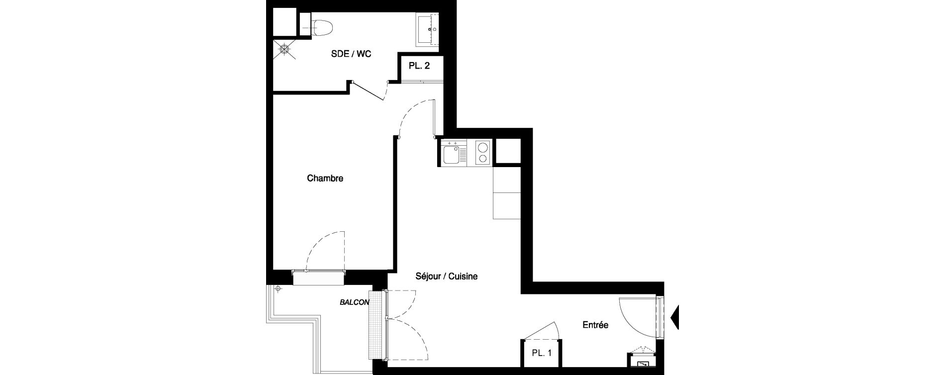 Appartement T2 de 39,90 m2 &agrave; Nancy Rives de meurthe