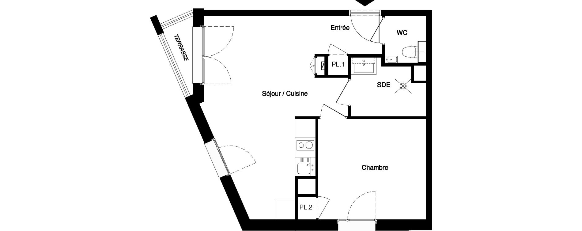 Appartement T2 de 41,10 m2 &agrave; Nancy Rives de meurthe