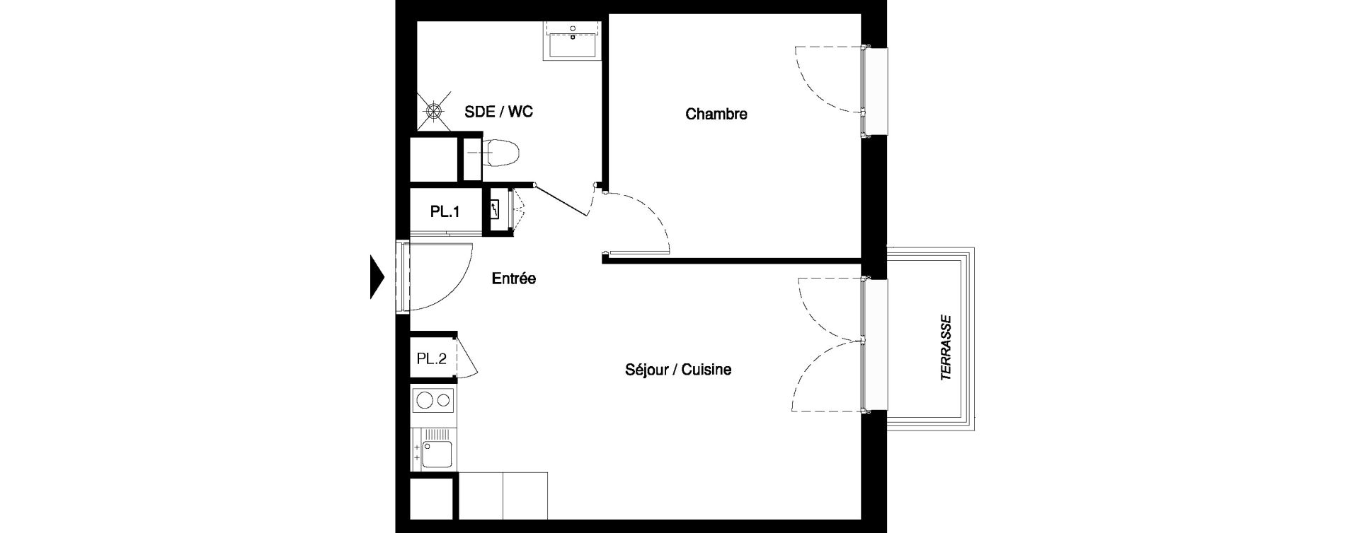 Appartement T2 de 40,14 m2 &agrave; Nancy Rives de meurthe