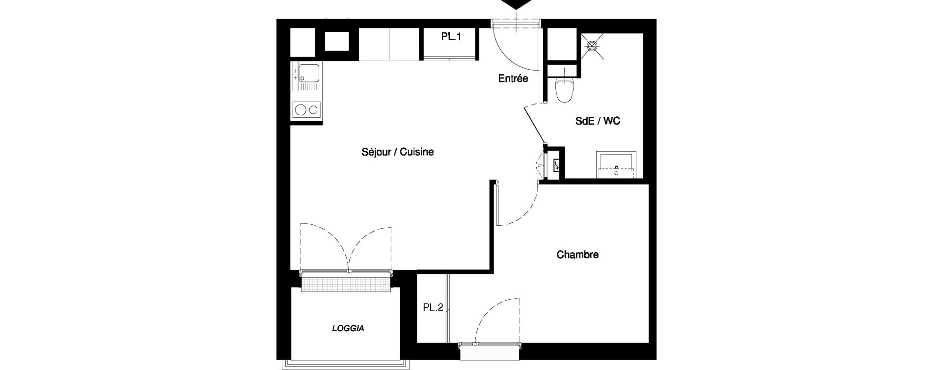 Appartement T2 de 38,79 m2 &agrave; Nancy Rives de meurthe