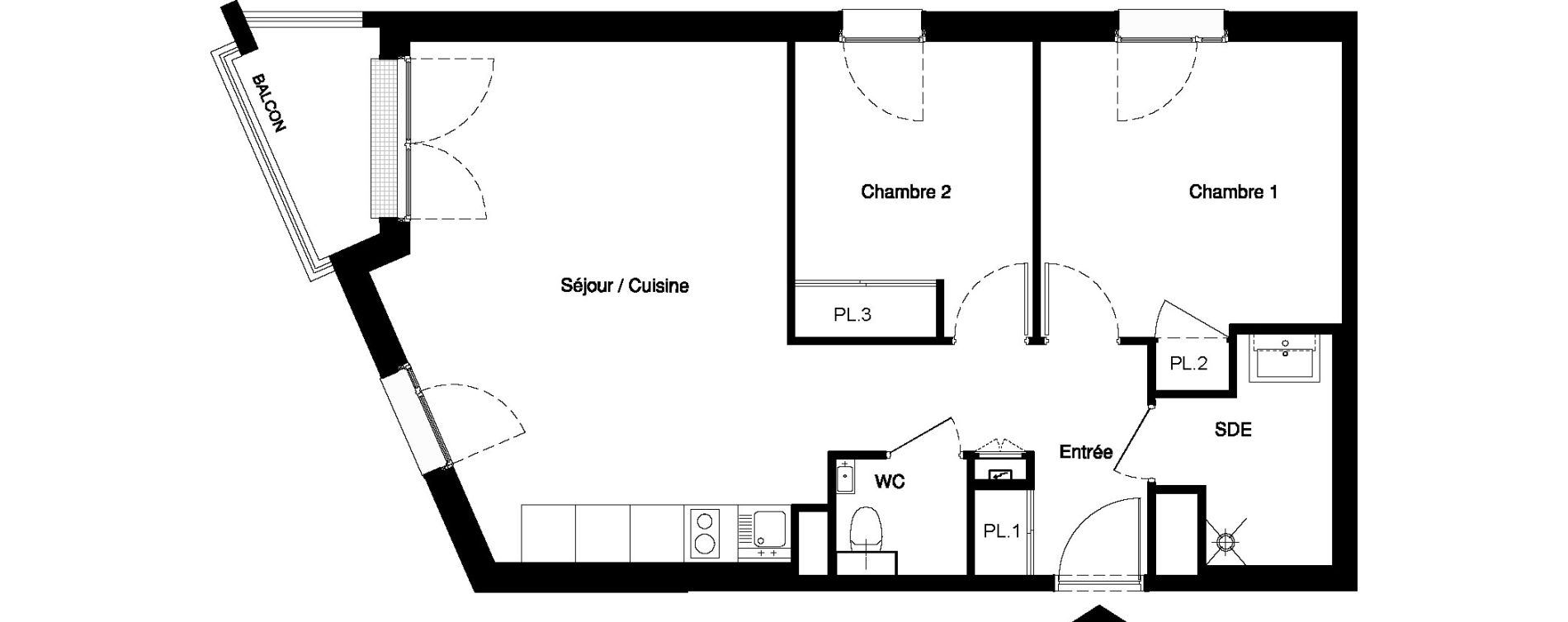 Appartement T3 de 58,87 m2 &agrave; Nancy Rives de meurthe