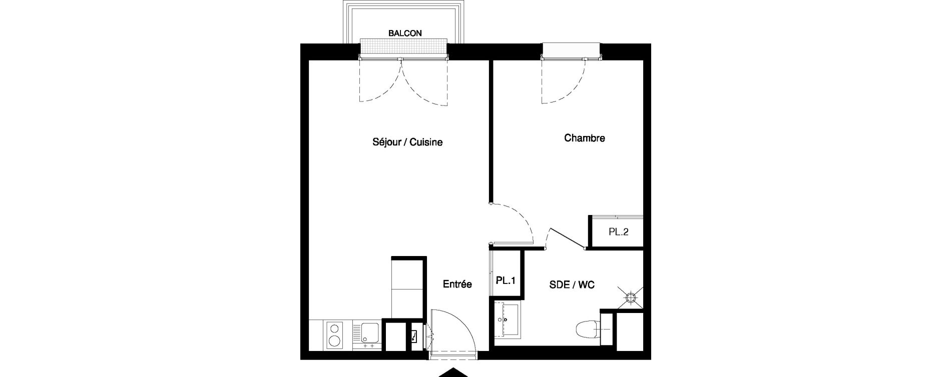 Appartement T2 de 39,24 m2 &agrave; Nancy Rives de meurthe