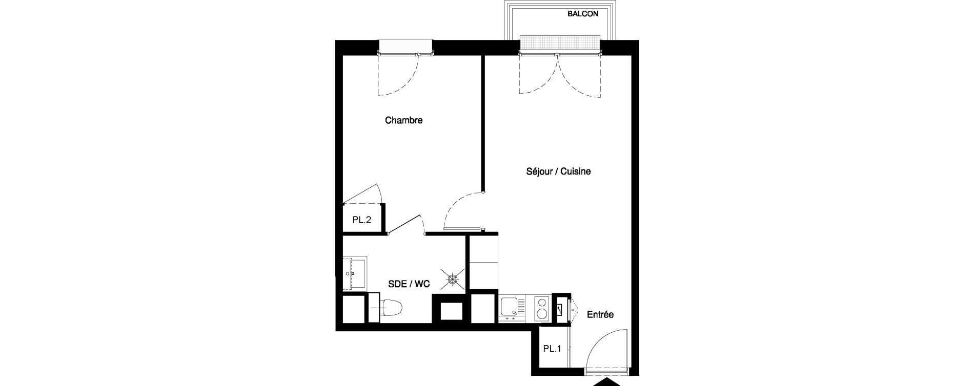 Appartement T2 de 38,61 m2 &agrave; Nancy Rives de meurthe