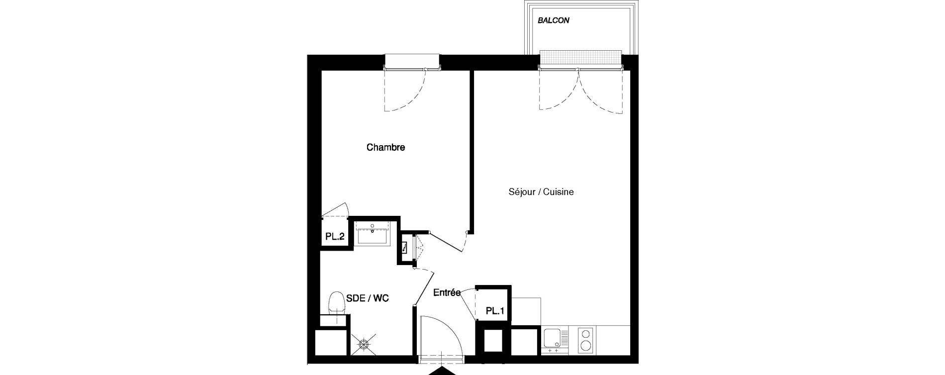Appartement T2 de 39,70 m2 &agrave; Nancy Rives de meurthe