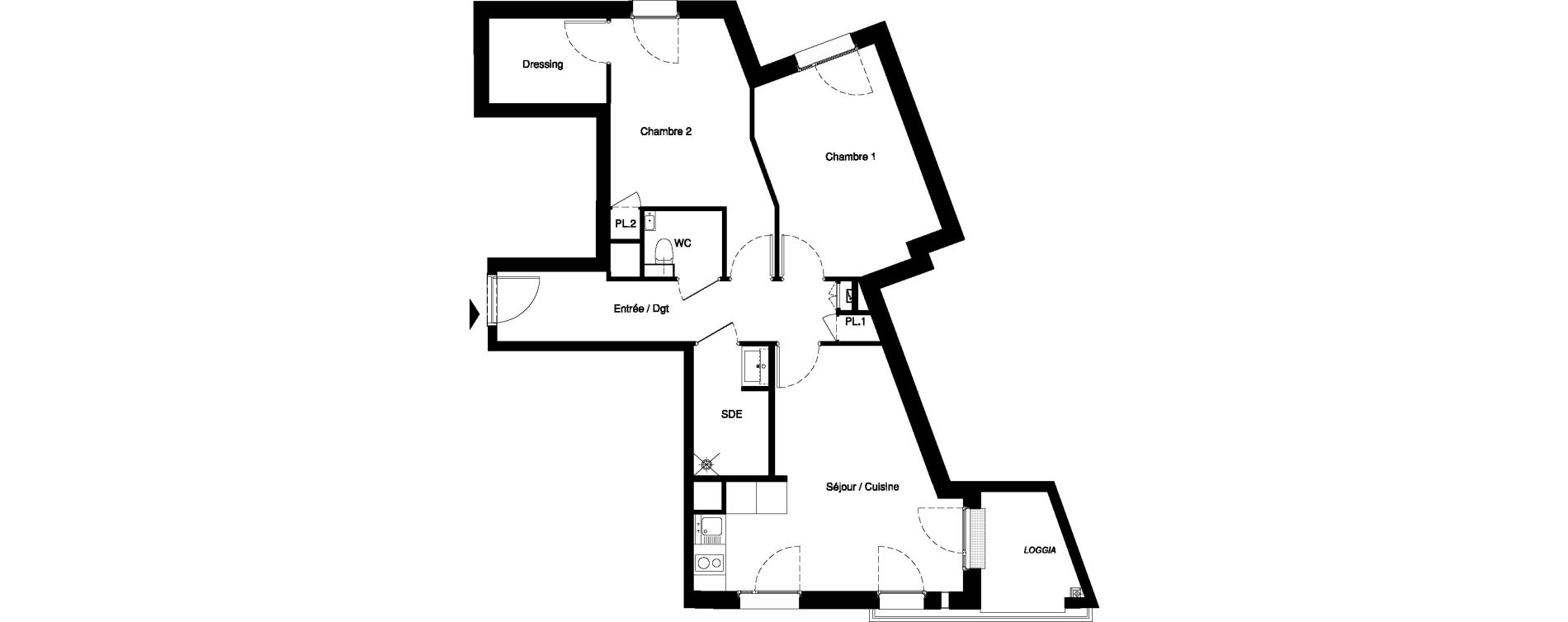 Appartement T3 de 61,63 m2 &agrave; Nancy Rives de meurthe