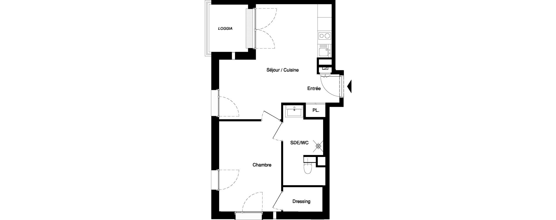 Appartement T2 de 40,82 m2 &agrave; Nancy Rives de meurthe