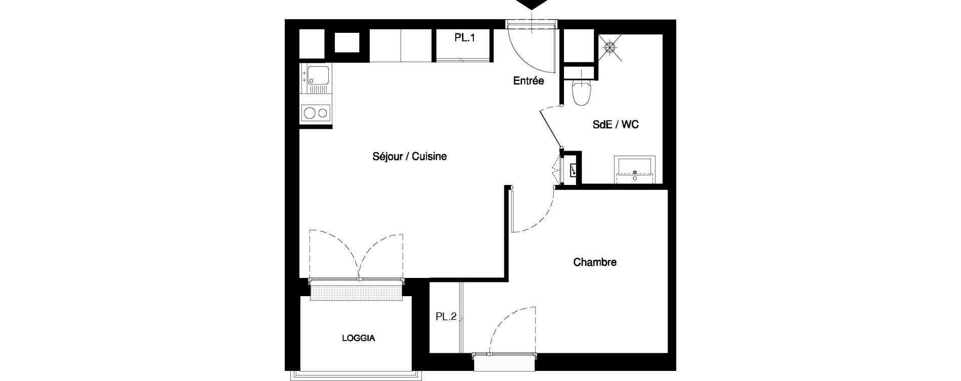 Appartement T2 de 38,79 m2 &agrave; Nancy Rives de meurthe