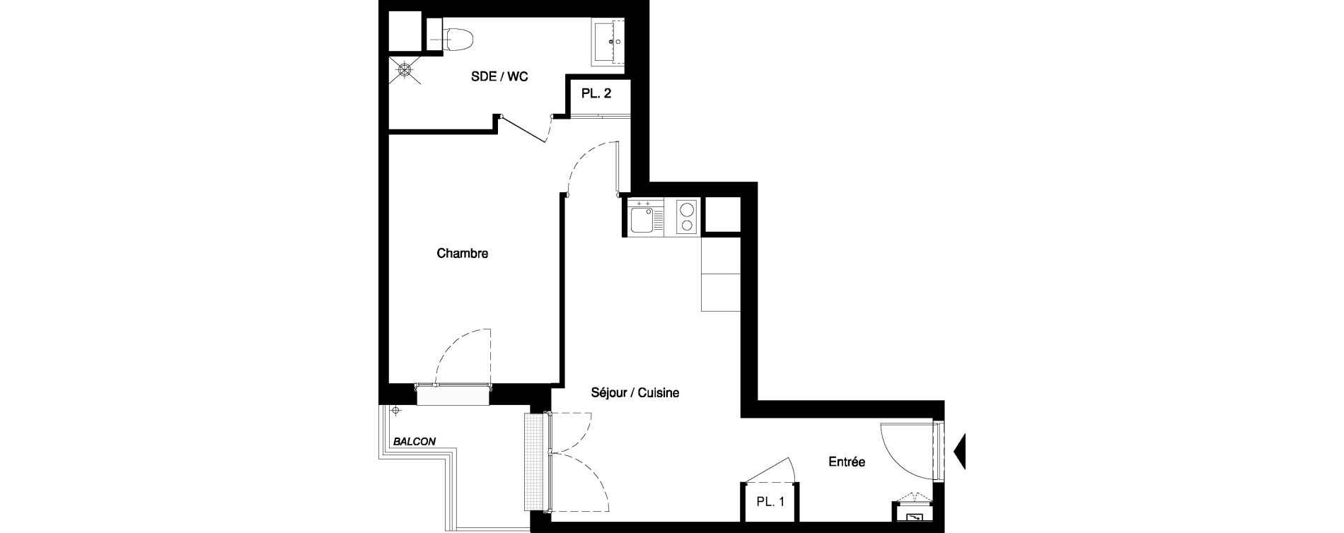 Appartement T2 de 39,90 m2 &agrave; Nancy Rives de meurthe