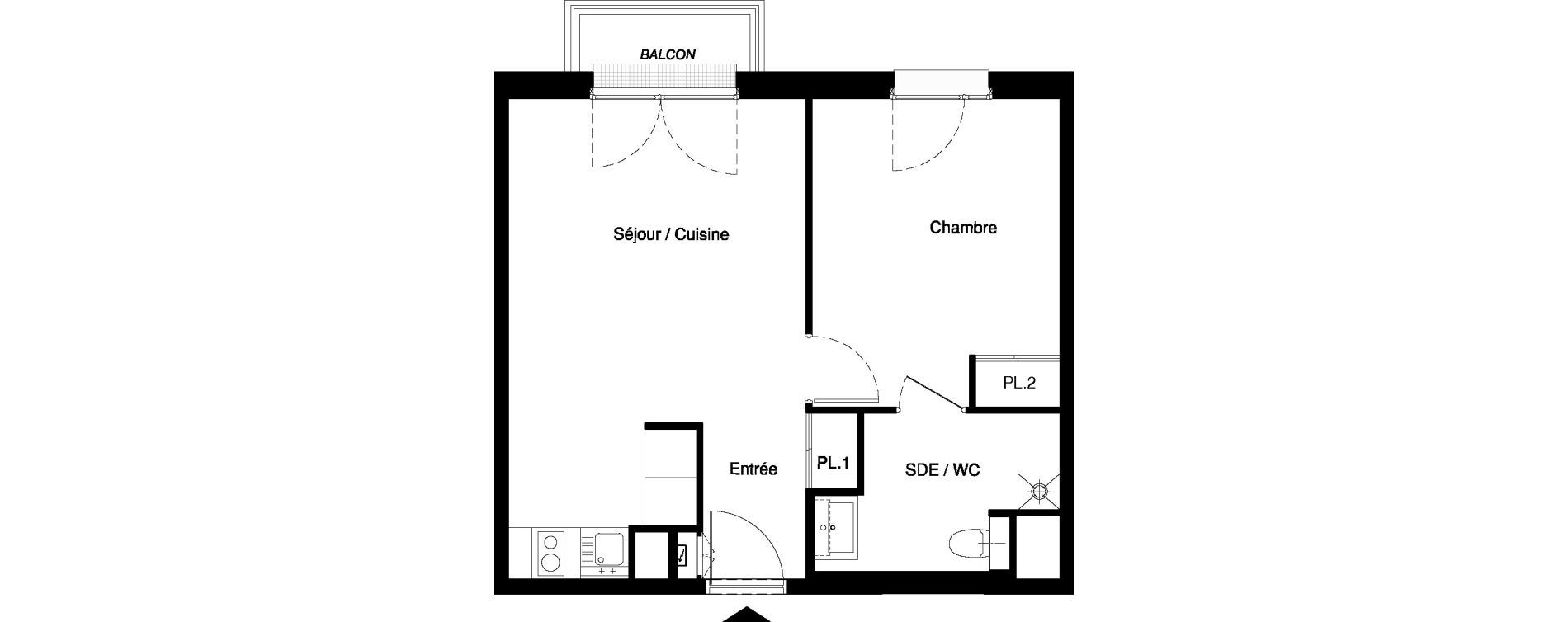 Appartement T2 de 39,24 m2 &agrave; Nancy Rives de meurthe