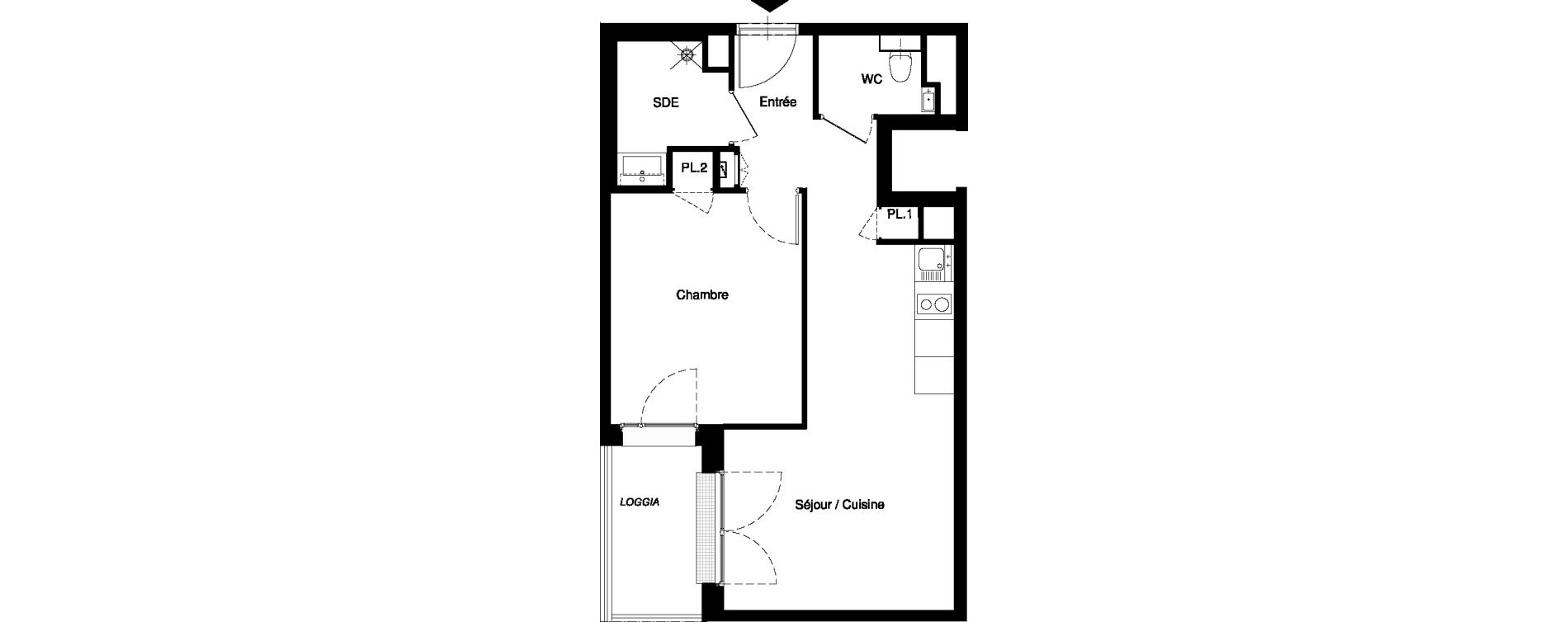 Appartement T2 de 41,90 m2 &agrave; Nancy Rives de meurthe