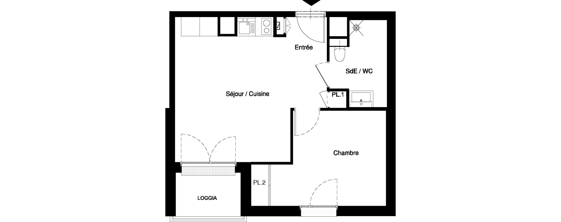 Appartement T2 de 38,88 m2 &agrave; Nancy Rives de meurthe