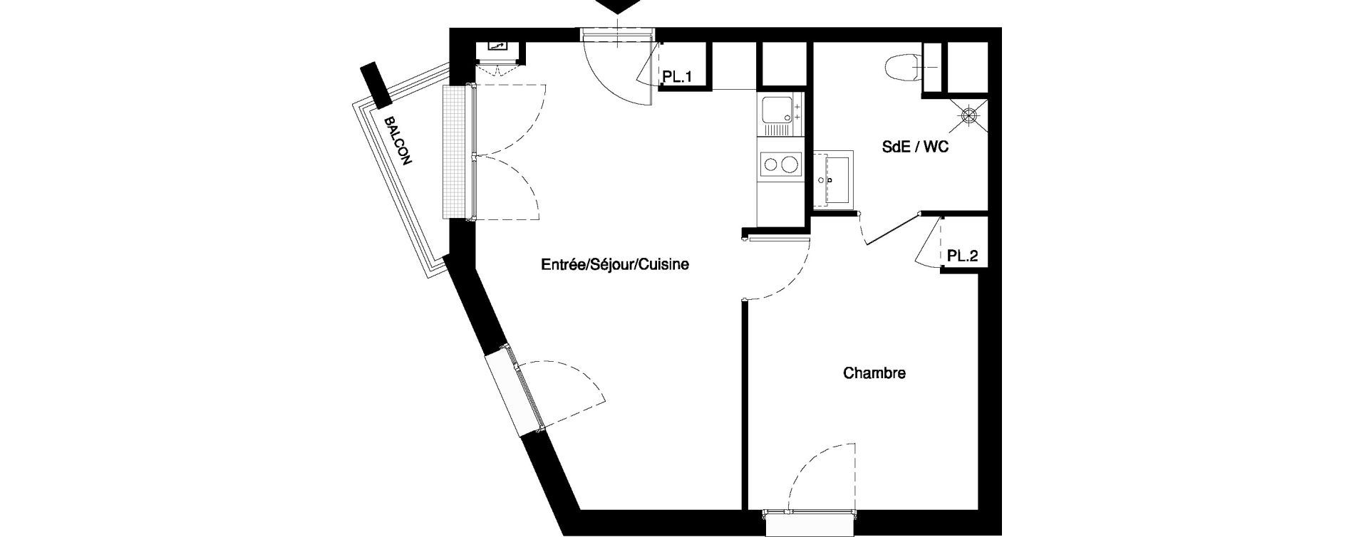 Appartement T2 de 38,92 m2 &agrave; Nancy Rives de meurthe