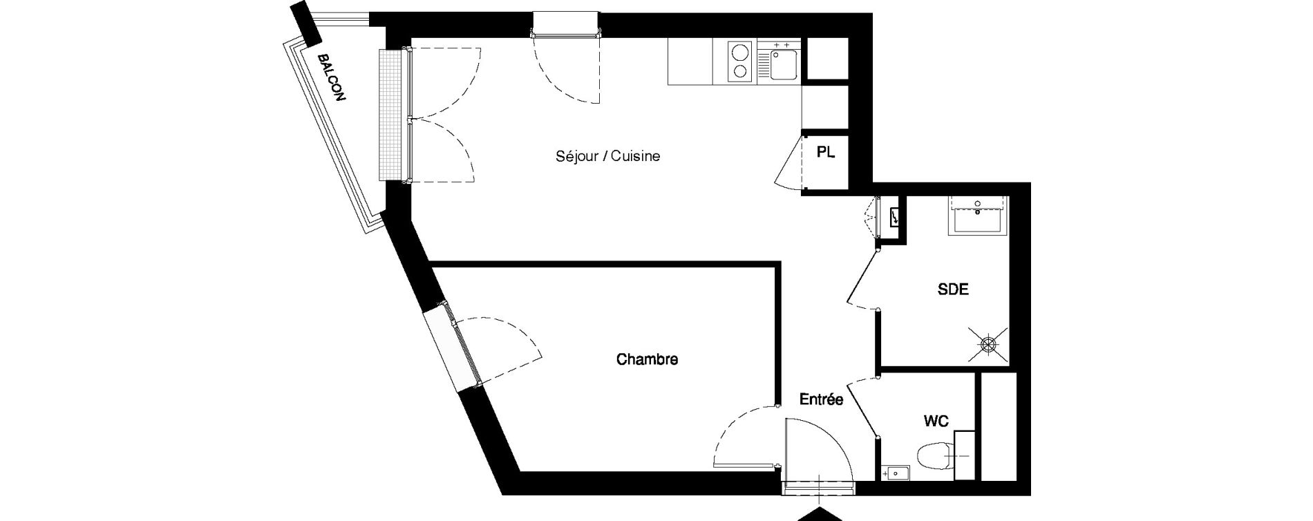 Appartement T2 de 39,12 m2 &agrave; Nancy Rives de meurthe
