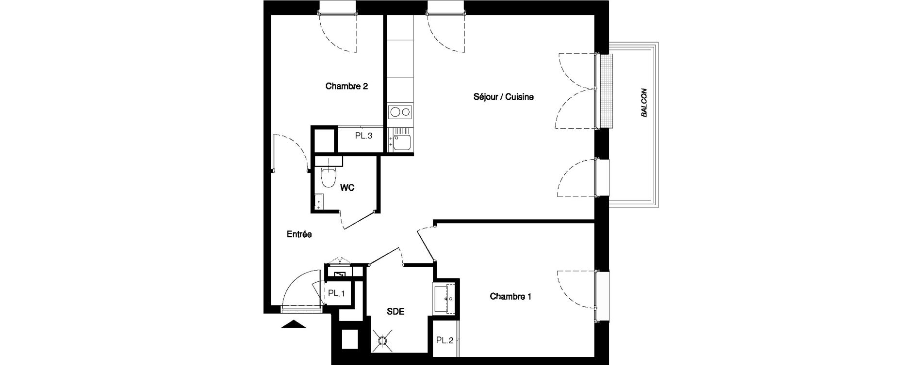 Appartement T3 de 58,78 m2 &agrave; Nancy Rives de meurthe
