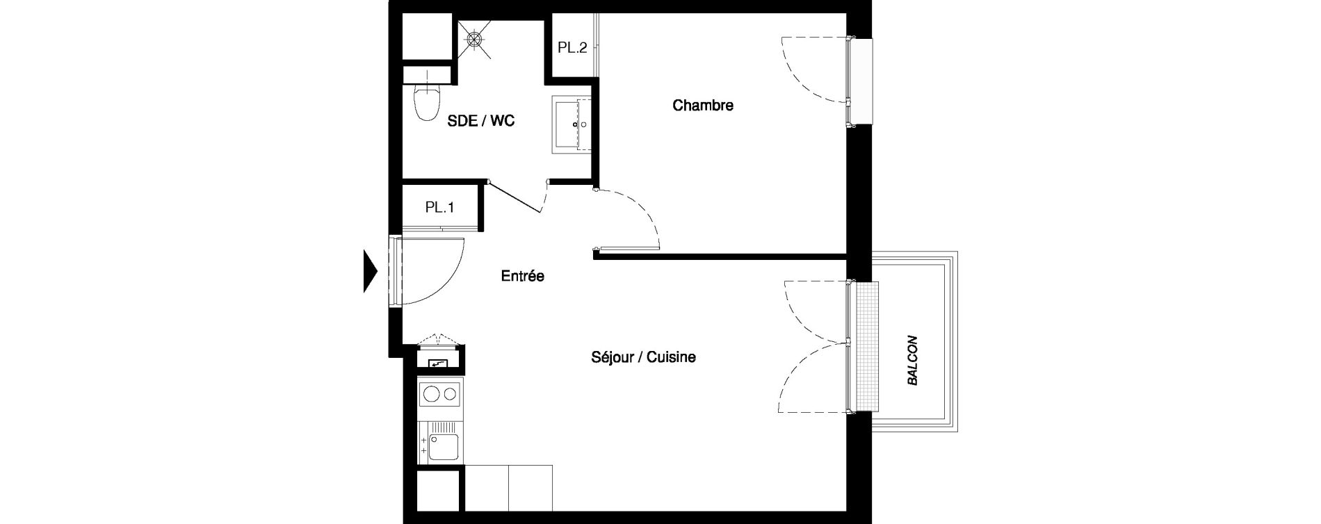 Appartement T2 de 39,82 m2 &agrave; Nancy Rives de meurthe