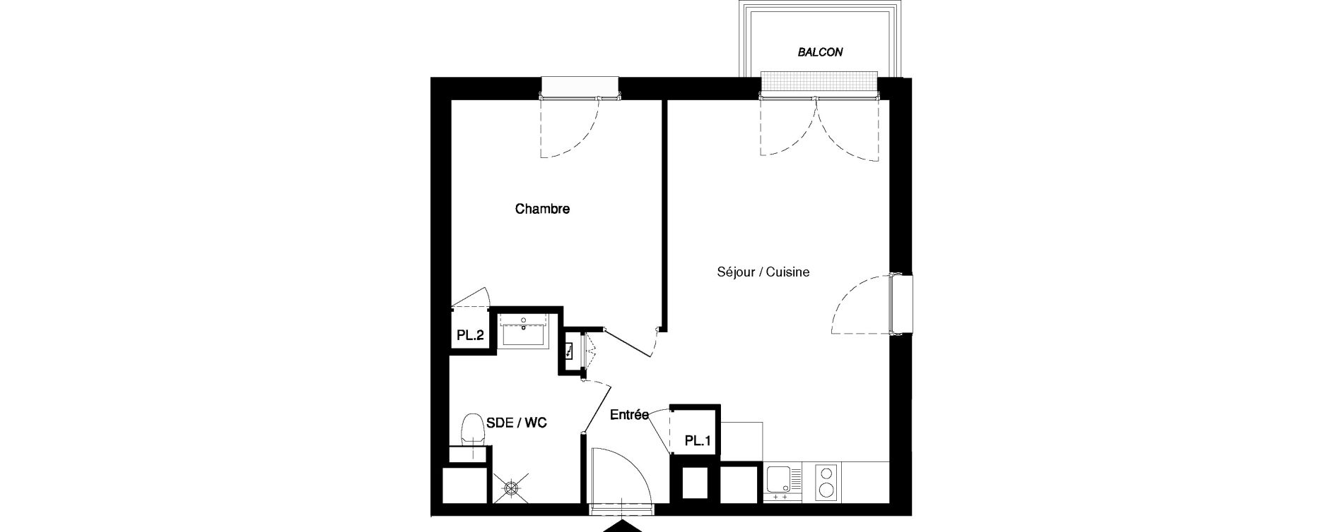 Appartement T2 de 39,70 m2 &agrave; Nancy Rives de meurthe
