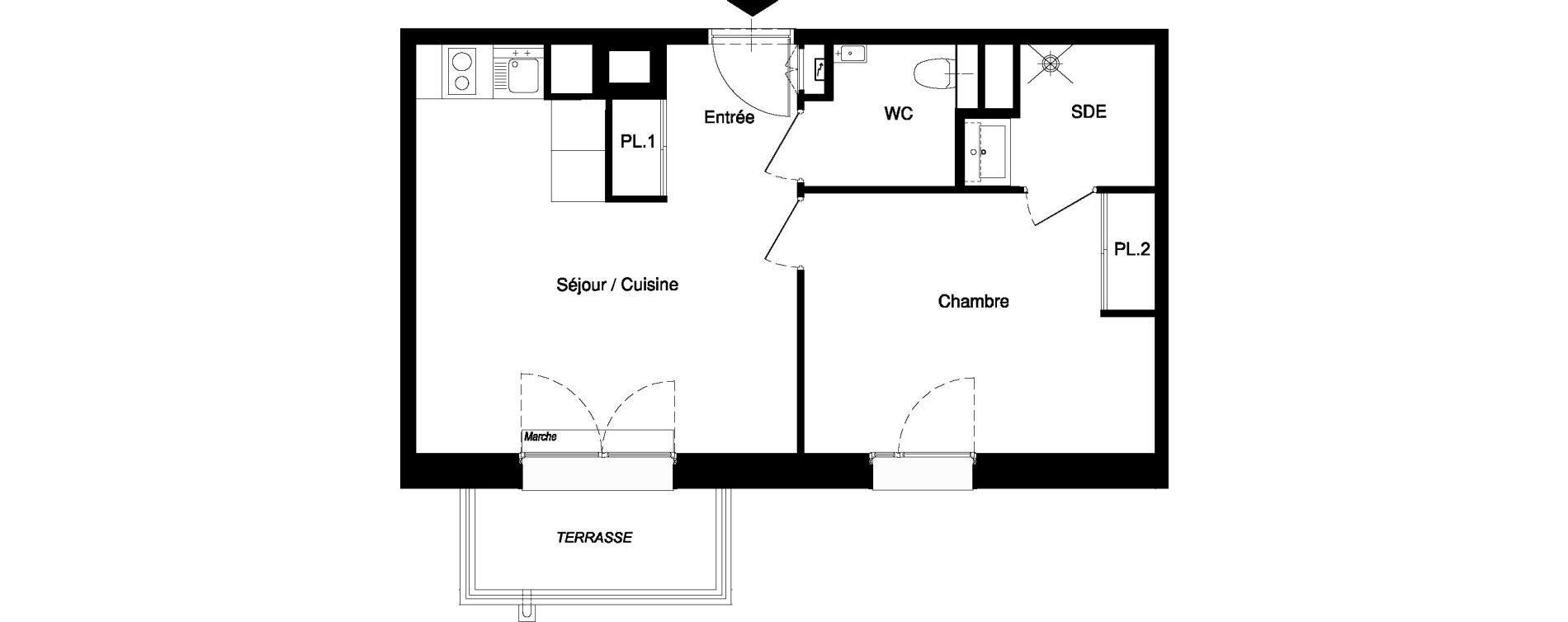 Appartement T2 de 40,18 m2 &agrave; Nancy Rives de meurthe